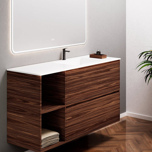Aurora Frame – Corian® Basin with 2 Drawers and 2 Side Shelves - ROVALUX