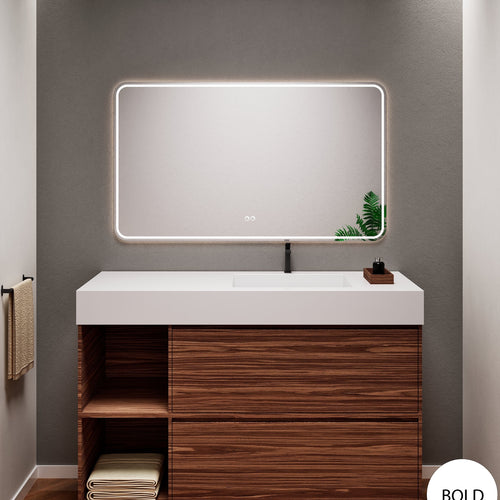 Aurora Frame – Corian® Basin with 2 Drawers and 2 Side Shelves - ROVALUX