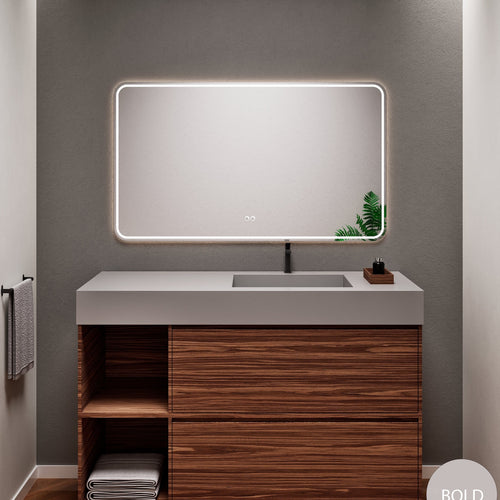 Aurora Frame – Corian® Basin with 2 Drawers and 2 Side Shelves - ROVALUX