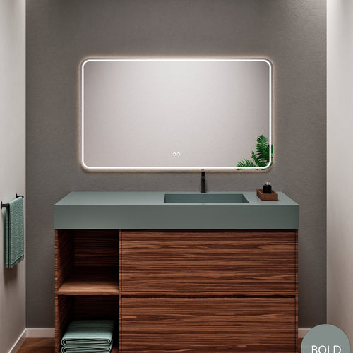 Aurora Frame – Corian® Basin with 2 Drawers and 2 Side Shelves - ROVALUX