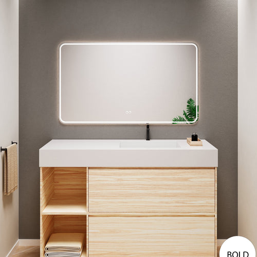 Aurora Frame – Corian® Basin with 2 Drawers and 2 Side Shelves - ROVALUX