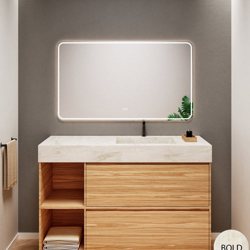 Aurora Frame – Corian® Basin with 2 Drawers and 2 Side Shelves - ROVALUX