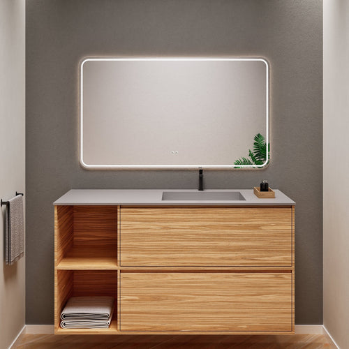 Aurora Frame – Corian® Basin with 2 Drawers and 2 Side Shelves - ROVALUX