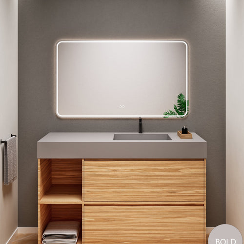 Aurora Frame – Corian® Basin with 2 Drawers and 2 Side Shelves - ROVALUX