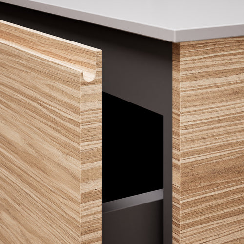 Aurora Single Set with supporting Legs - Corian Basin & Countertop with 1 Drawer Vanity - ROVALUX