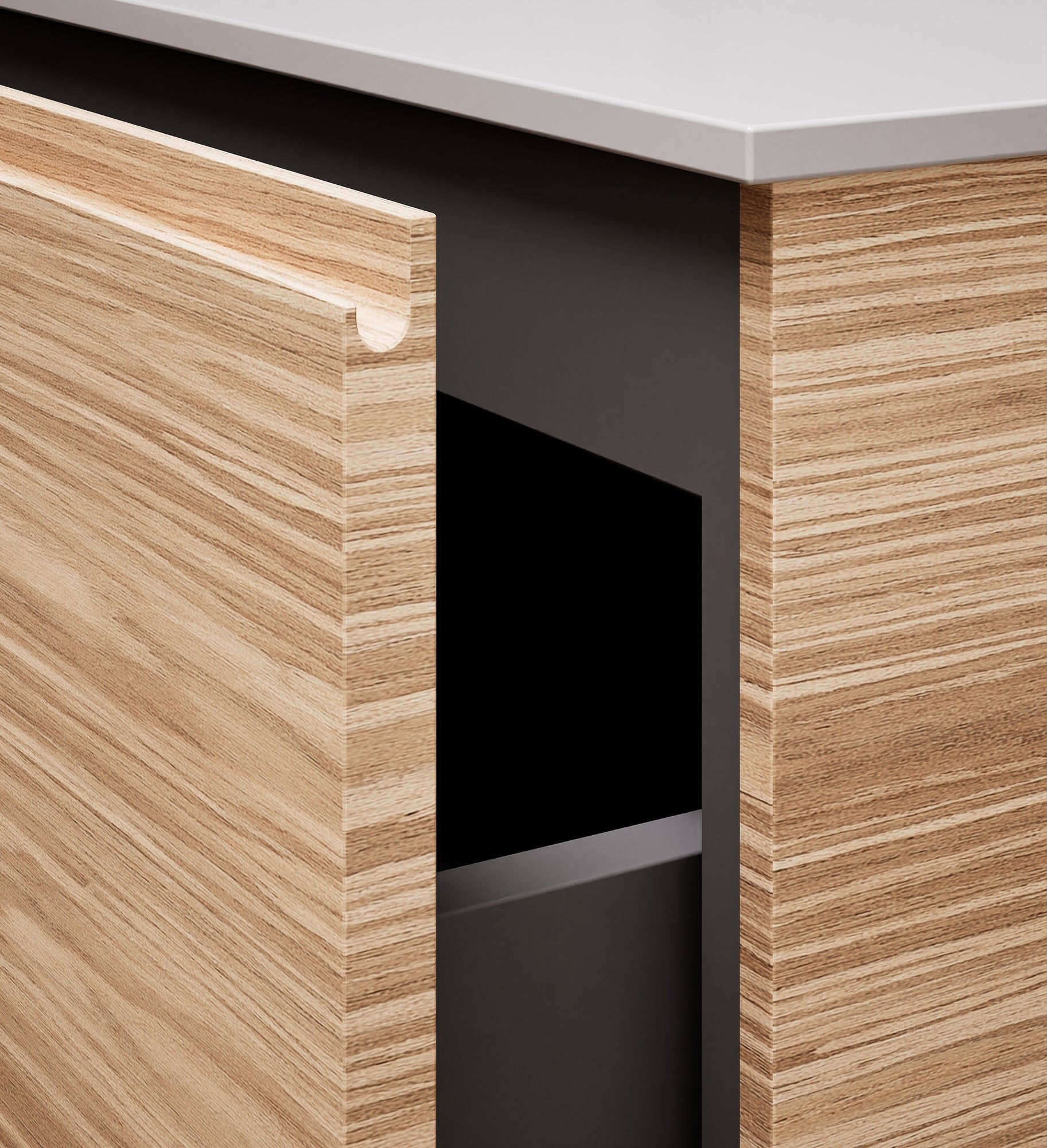 Aurora Single Set with supporting Legs - Corian Basin & Countertop with 1 Drawer Vanity - ROVALUX