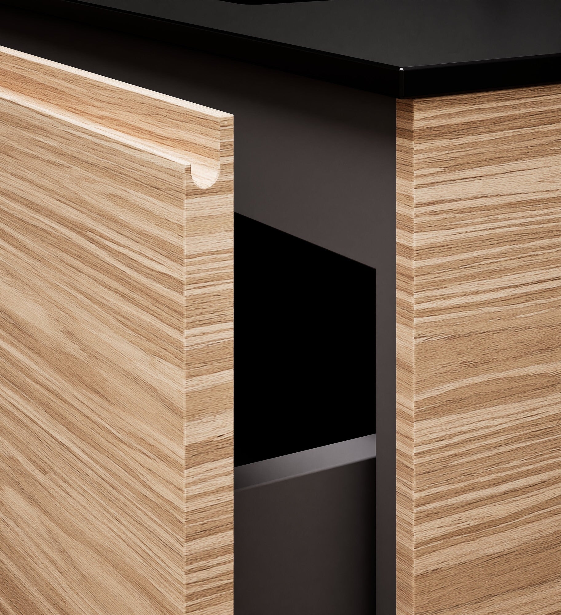 Aurora Single Set with Supporting Legs – Corian Basi & Countertop with 1 Drawer Vanity & Side Shelf - ROVALUX