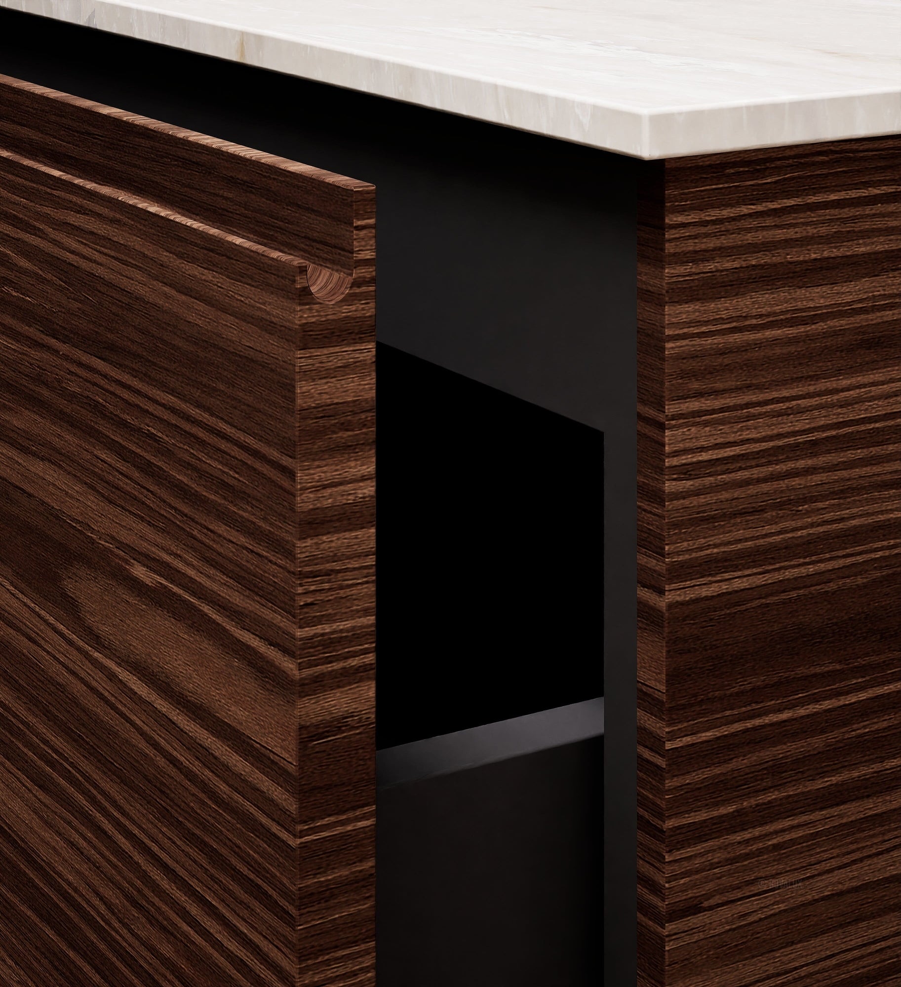 Aurora – Corian® Basin Unit with 1-Drawer and Feet-Standing Vanity - ROVALUX