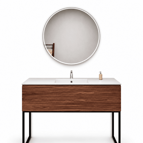 Aurora – Corian® Basin Unit with 1-Drawer and Feet-Standing Vanity - ROVALUX
