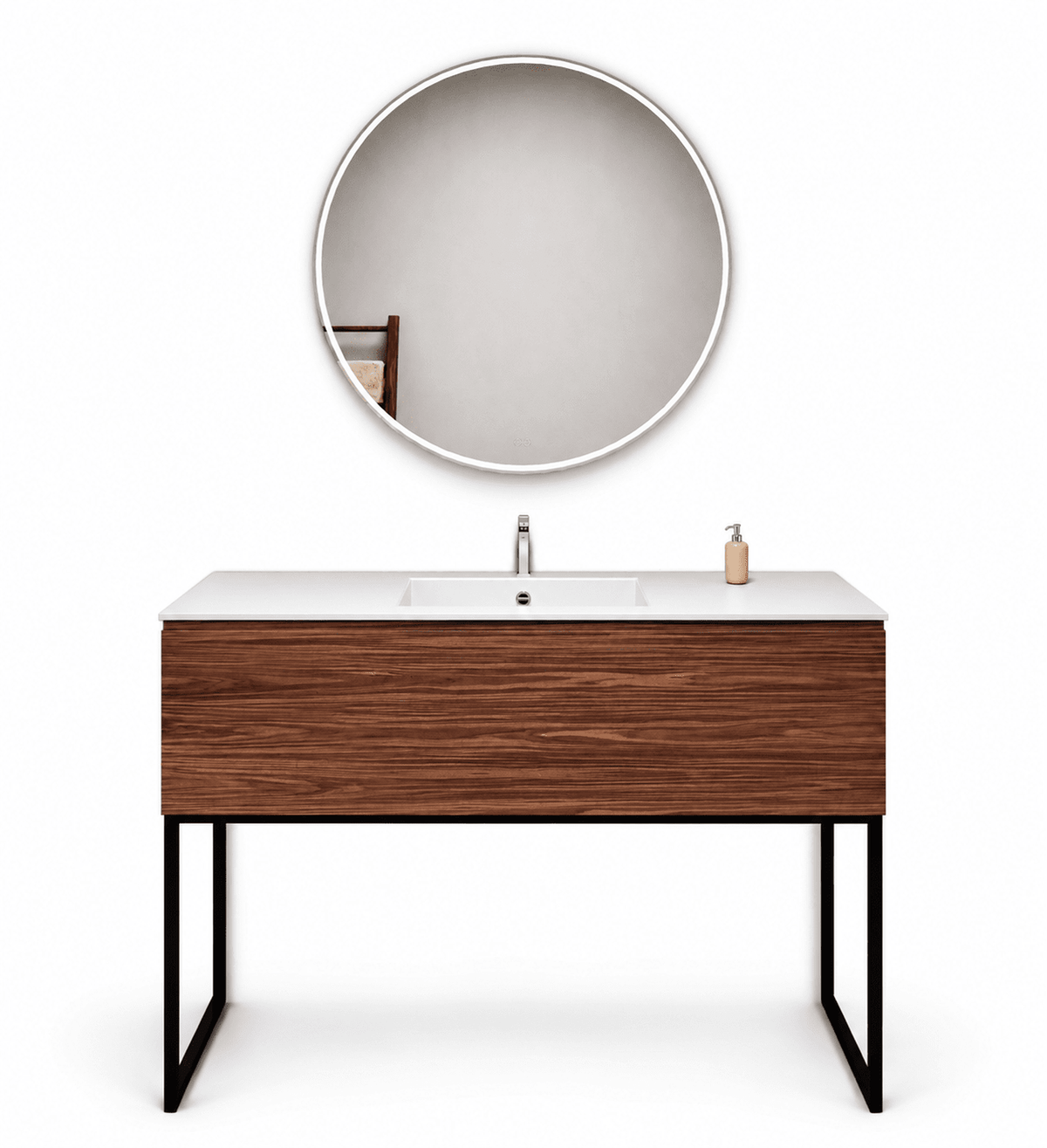 Aurora – Corian® Basin Unit with 1-Drawer and Feet-Standing Vanity - ROVALUX