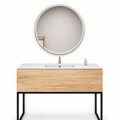 Aurora – Corian® Basin Unit with 1-Drawer and Feet-Standing Vanity - ROVALUX