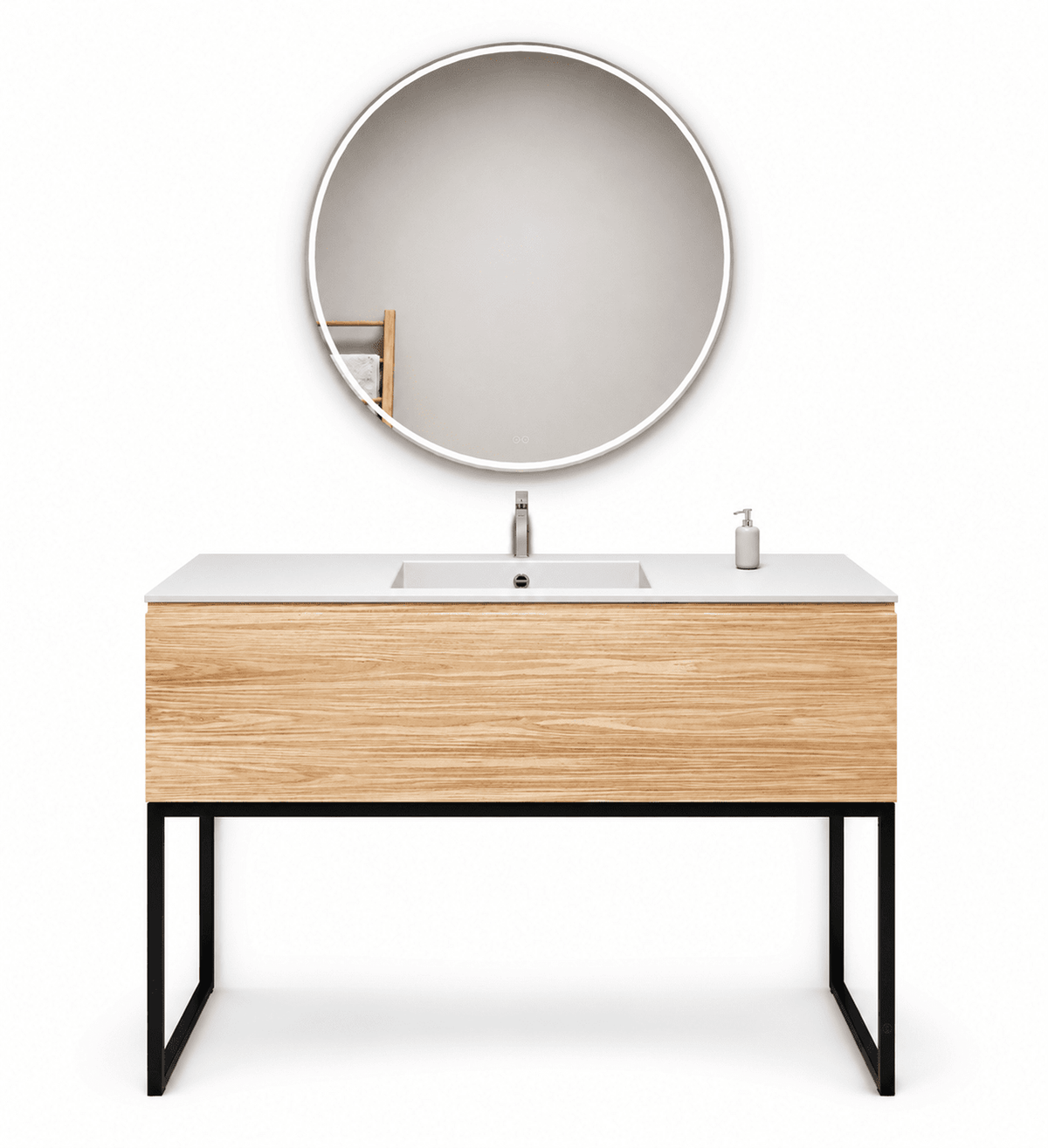 Aurora – Corian® Basin Unit with 1-Drawer and Feet-Standing Vanity - ROVALUX