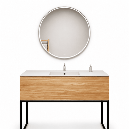 Aurora – Corian® Basin Unit with 1-Drawer and Feet-Standing Vanity - ROVALUX