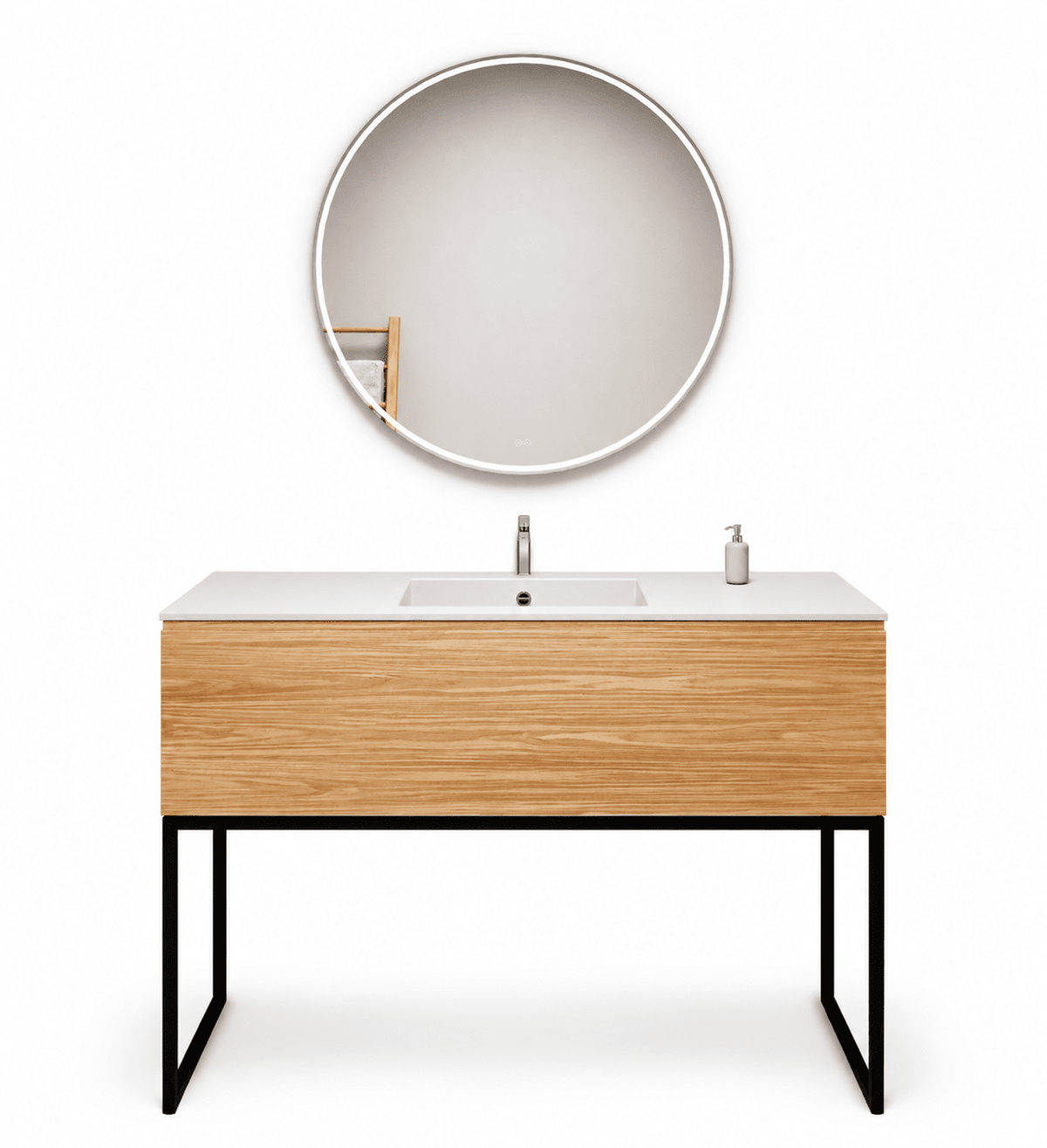 Aurora – Corian® Basin Unit with 1-Drawer and Feet-Standing Vanity - ROVALUX