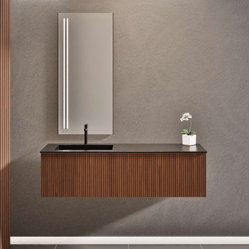 Fluvia Single Classic Set – Corian® Sink & Countertop with 1 Main Drawer & Concealed Inner Drawer - ROVALUX