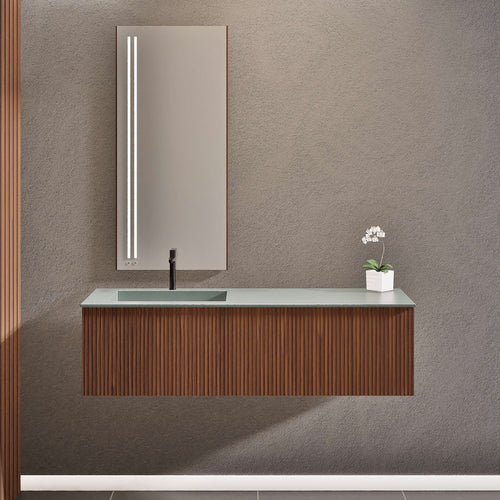 Fluvia Single Classic Set – Corian® Sink & Countertop with 1 Main Drawer & Concealed Inner Drawer - ROVALUX