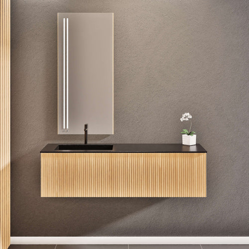 Fluvia Single Classic Set – Corian® Sink & Countertop with 1 Main Drawer & Concealed Inner Drawer - ROVALUX