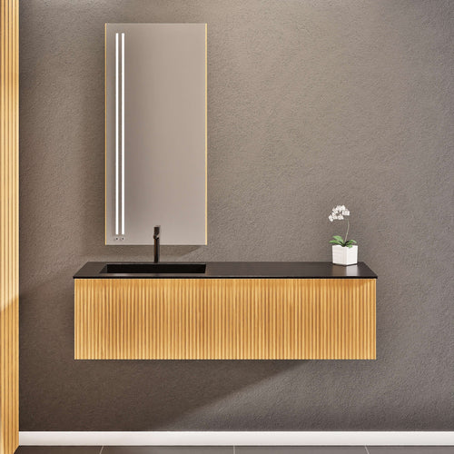 Fluvia Single Classic Set – Corian® Sink & Countertop with 1 Main Drawer & Concealed Inner Drawer - ROVALUX