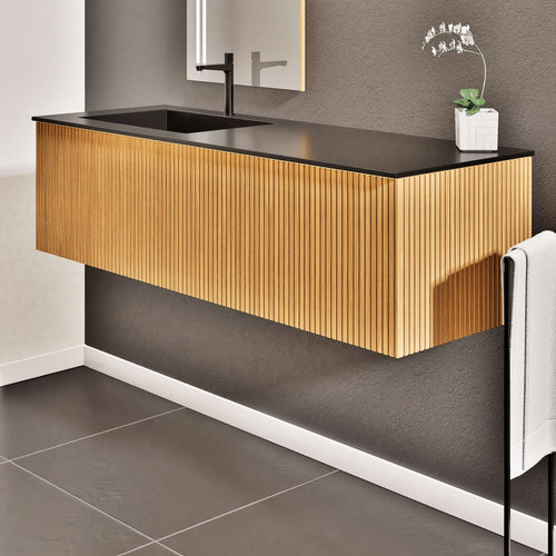 Fluvia Single Classic Set – Corian® Sink & Countertop with 1 Main Drawer & Concealed Inner Drawer - ROVALUX