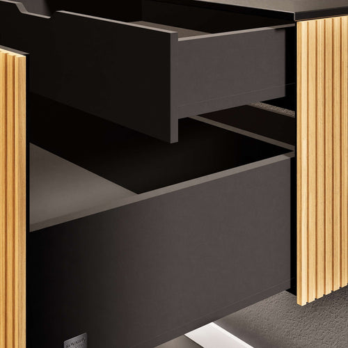 Fluvia Single Classic Set – Corian® Sink & Countertop with 1 Main Drawer & Concealed Inner Drawer - ROVALUX