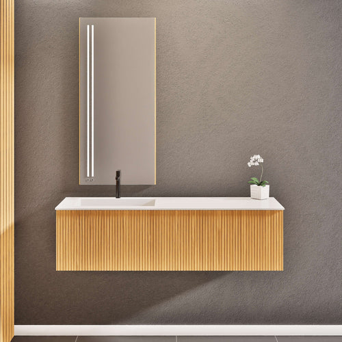 Fluvia Single Classic Set – Corian® Sink & Countertop with 1 Main Drawer & Concealed Inner Drawer - ROVALUX