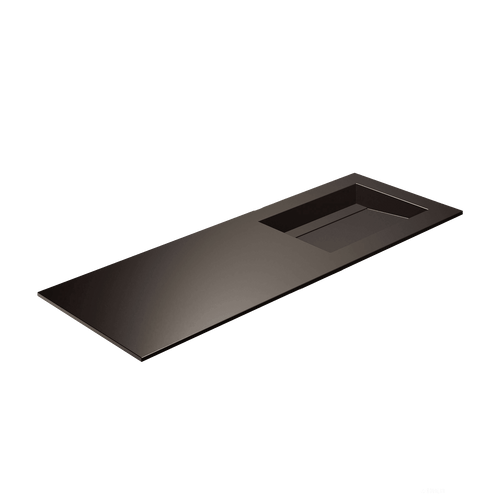 Fluvia Single Left Wall Set – Corian® Sink & Countertop with 1 Main Drawer & Concealed Inner Drawer - ROVALUX