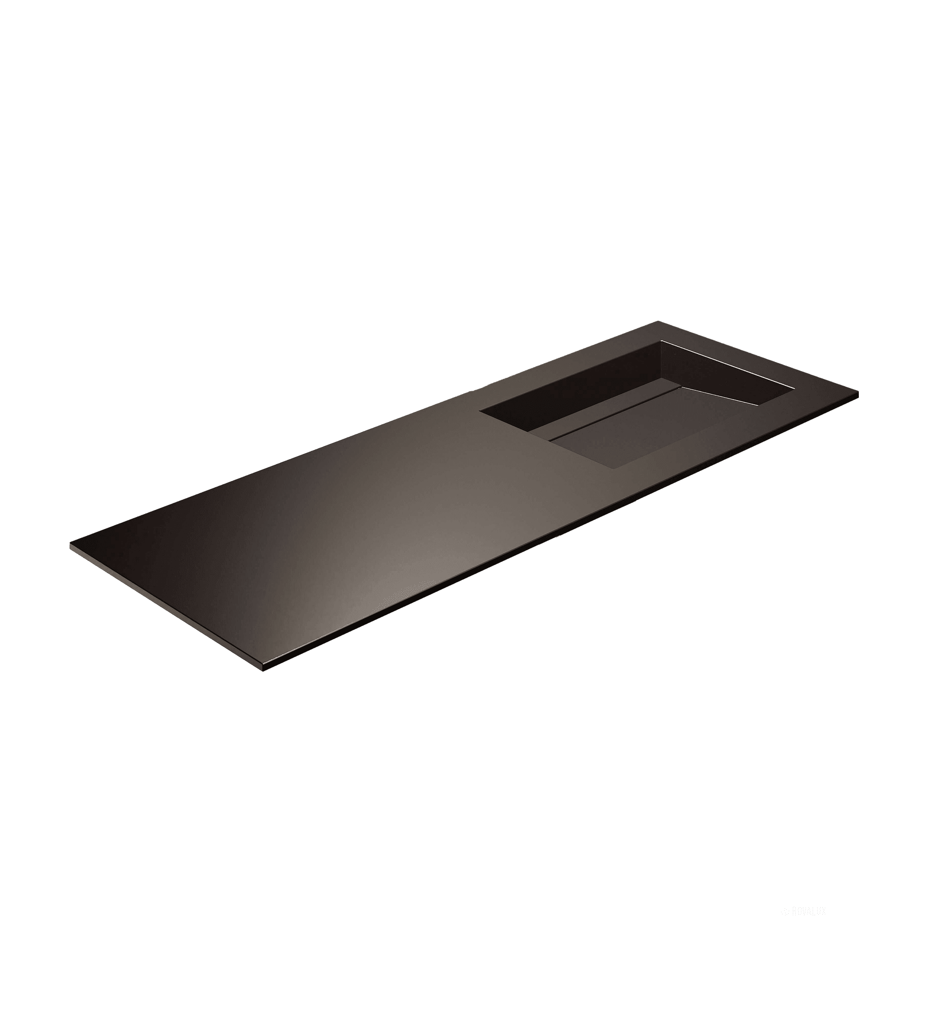 Fluvia Single Left Wall Set – Corian® Sink & Countertop with 1 Main Drawer & Concealed Inner Drawer - ROVALUX