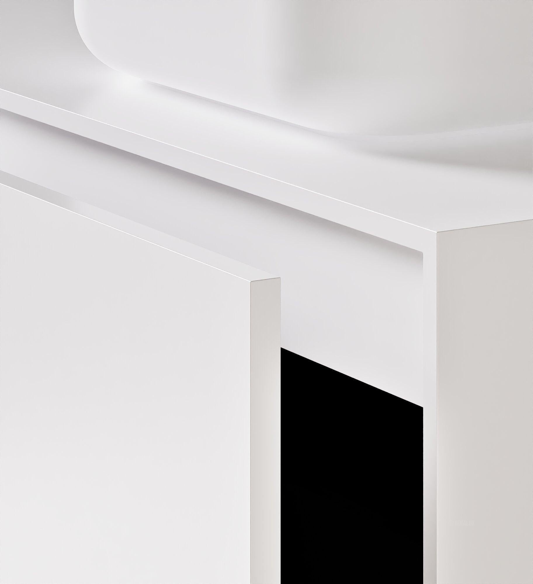 LINEA Frame - Top mounted single sink basin unit & 1 Drawer - 2 Stacked Side Drawers vanity unit - ROVALUX