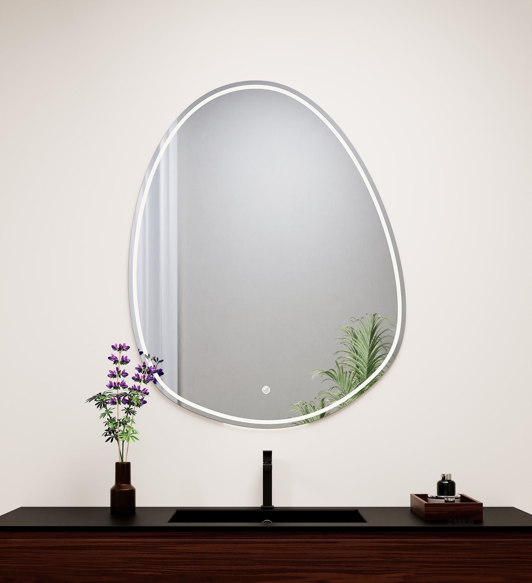 Aurora Ello Mirror with Integrated LED Lighting - ROVALUX