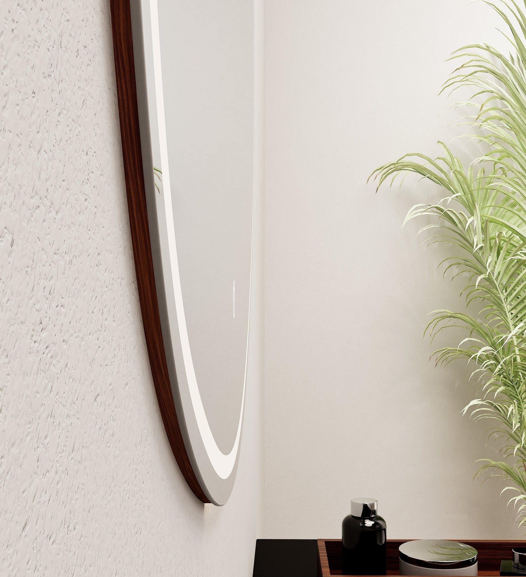 Aurora Ello Mirror with Integrated LED Lighting - ROVALUX