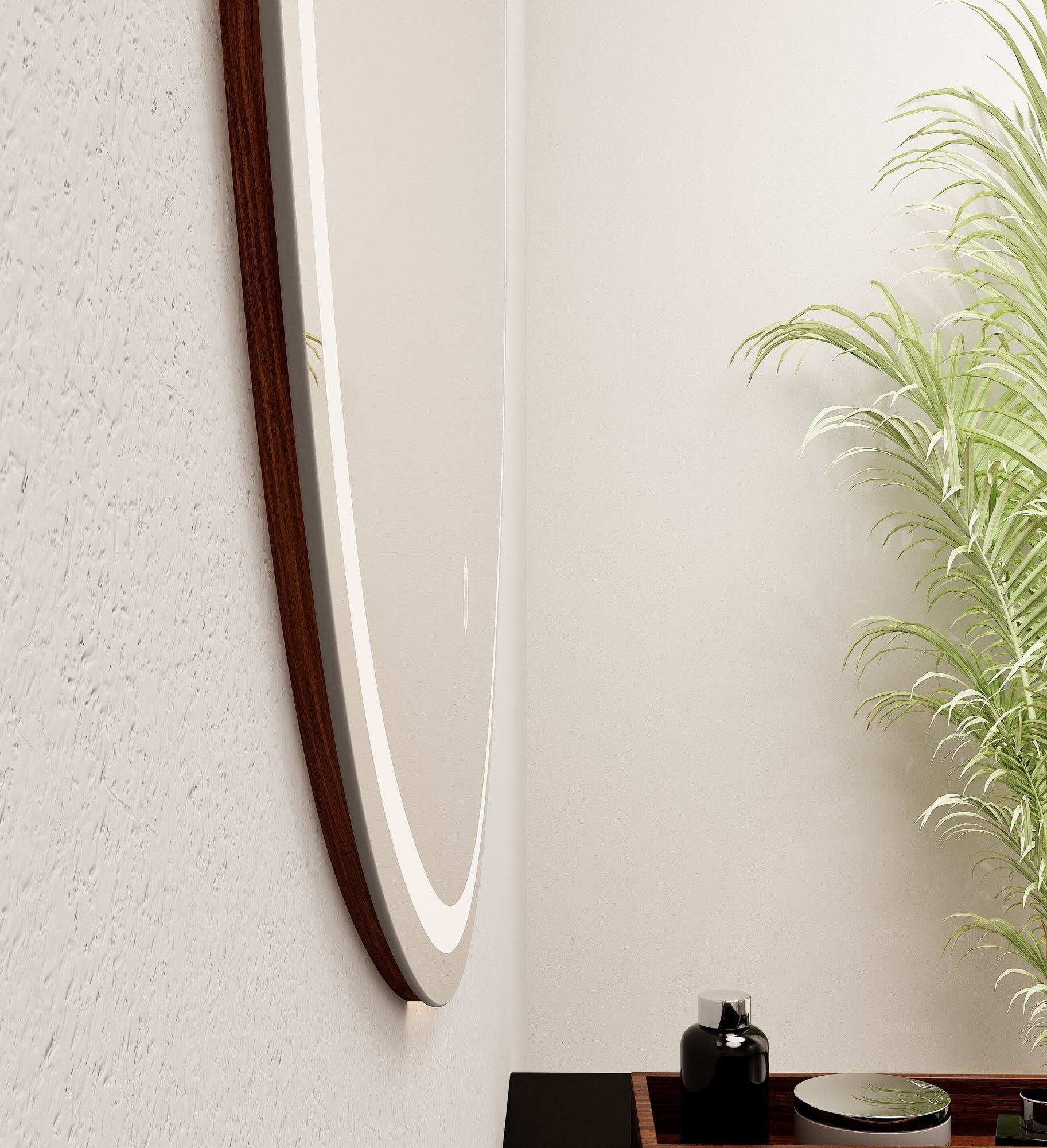 Aurora Ello Mirror with Integrated LED Lighting - ROVALUX