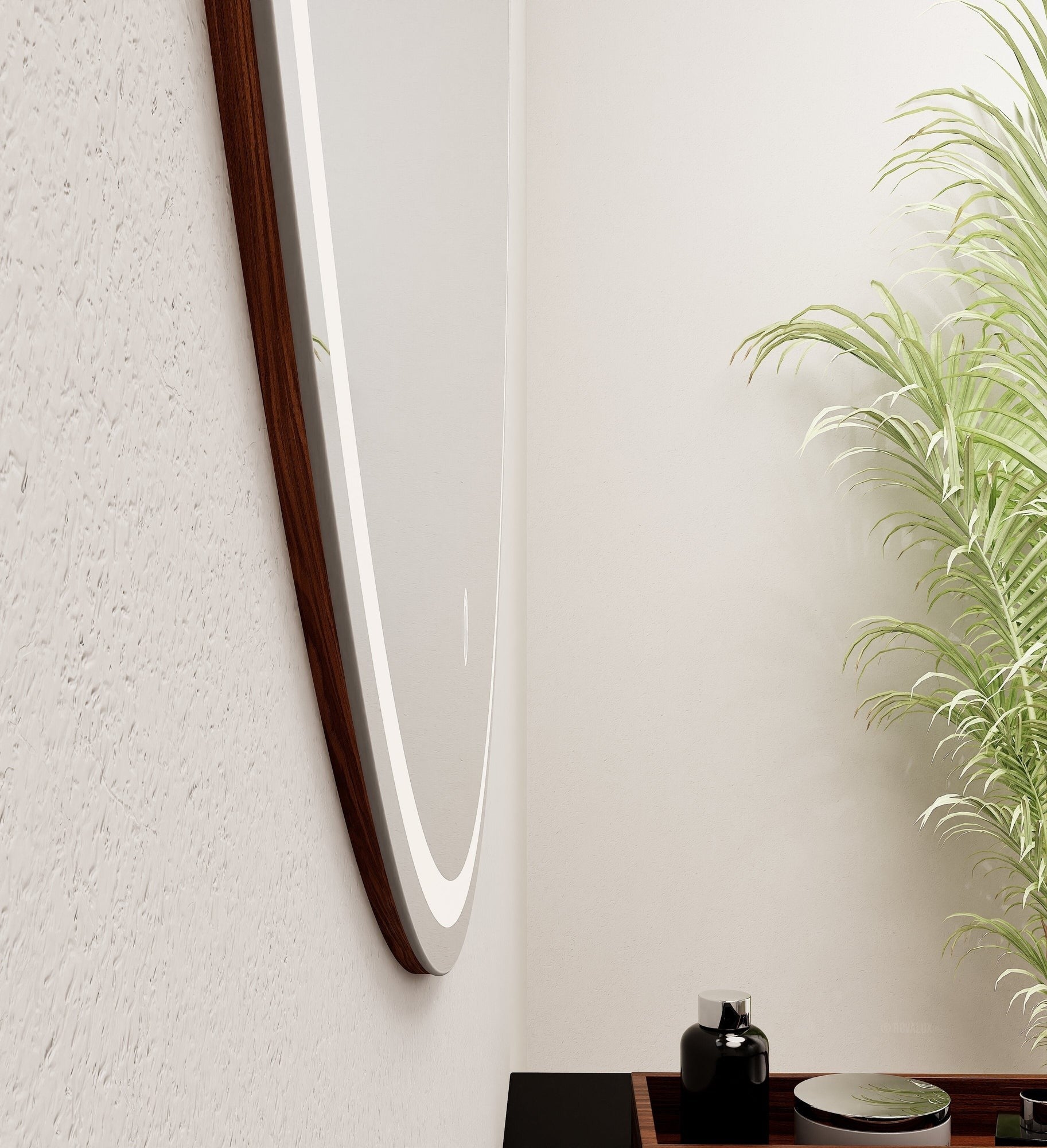 Aurora Luno Mirror with Integrated LED Lighting - ROVALUX