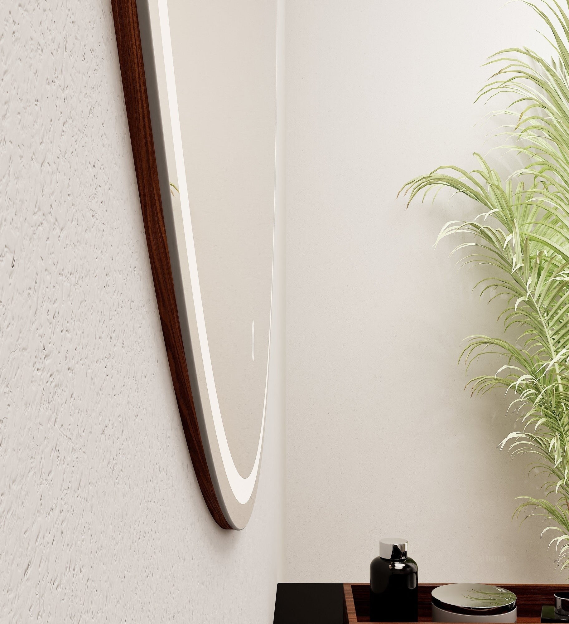 Aurora Luno Mirror with Integrated LED Lighting - ROVALUX