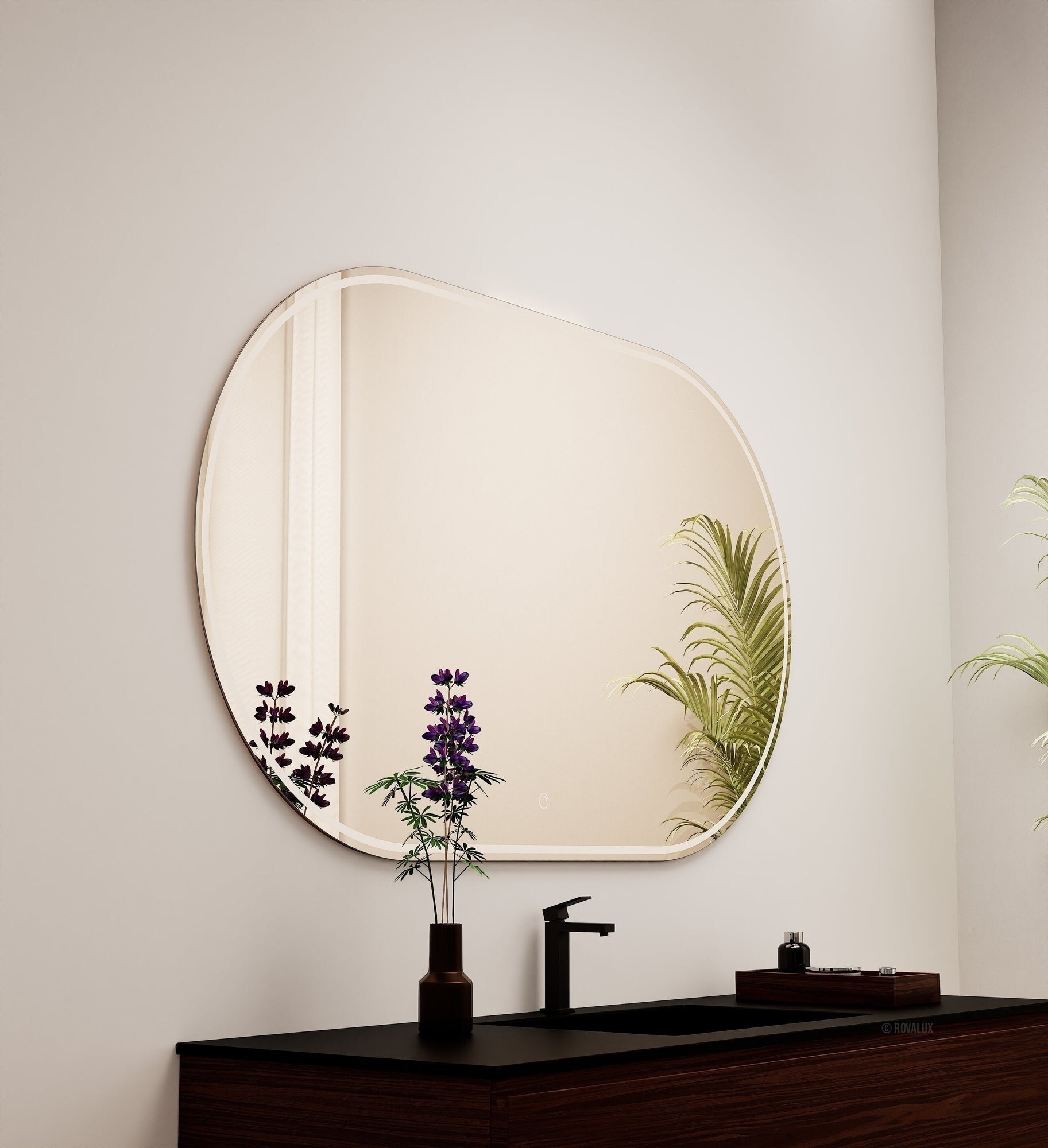 Aurora Ova Mirror with Integrated LED Lighting - ROVALUX