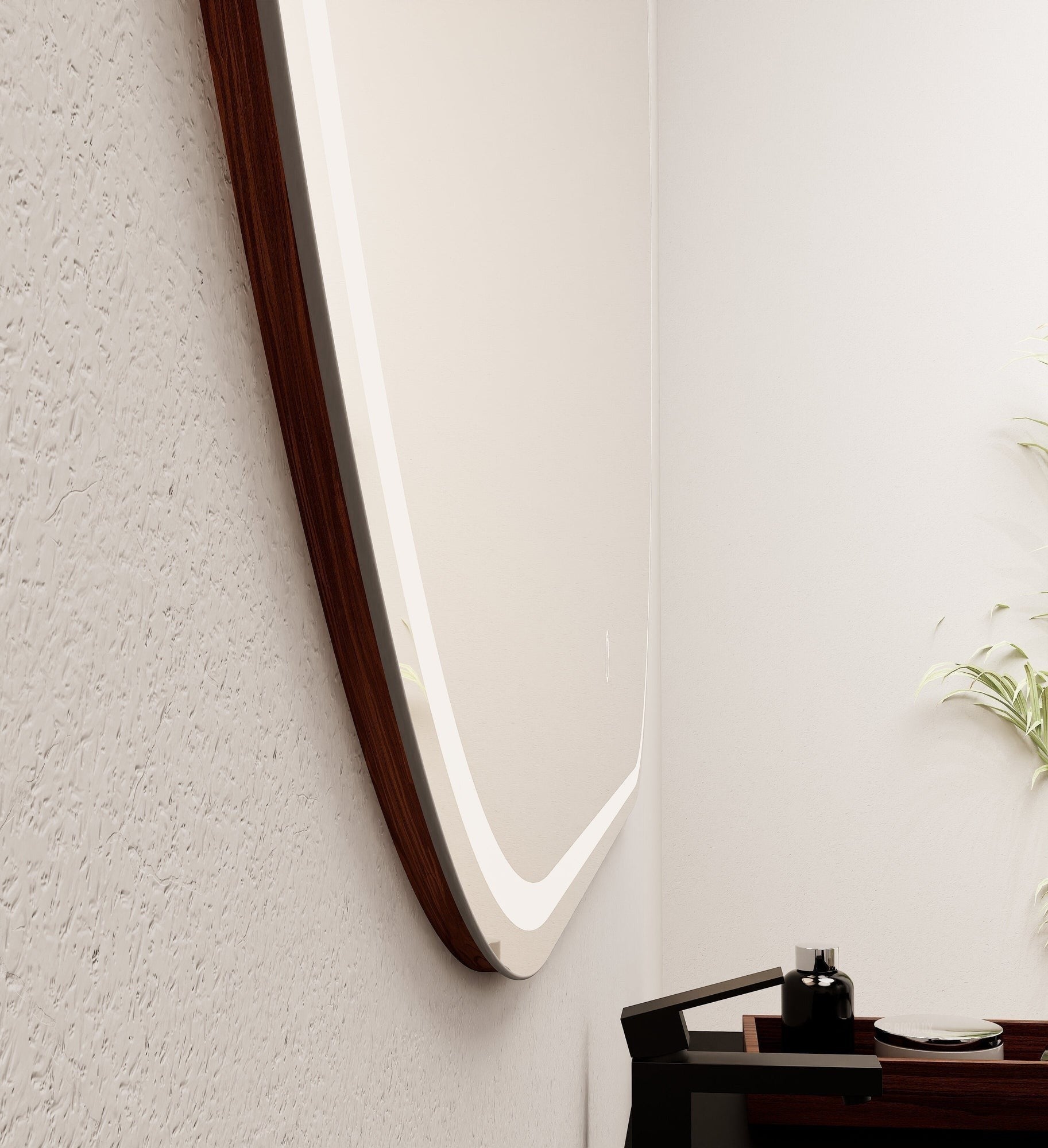 Aurora Ova Mirror with Integrated LED Lighting - ROVALUX