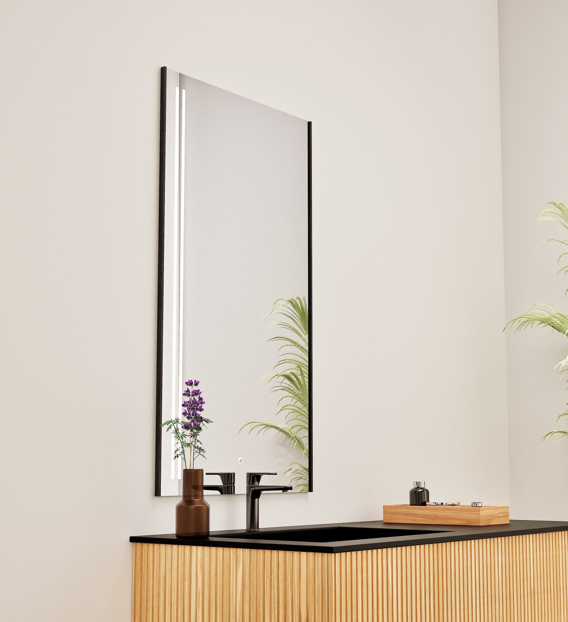 Fluvia Alto Mirror with Integrated LED Lighting - ROVALUX