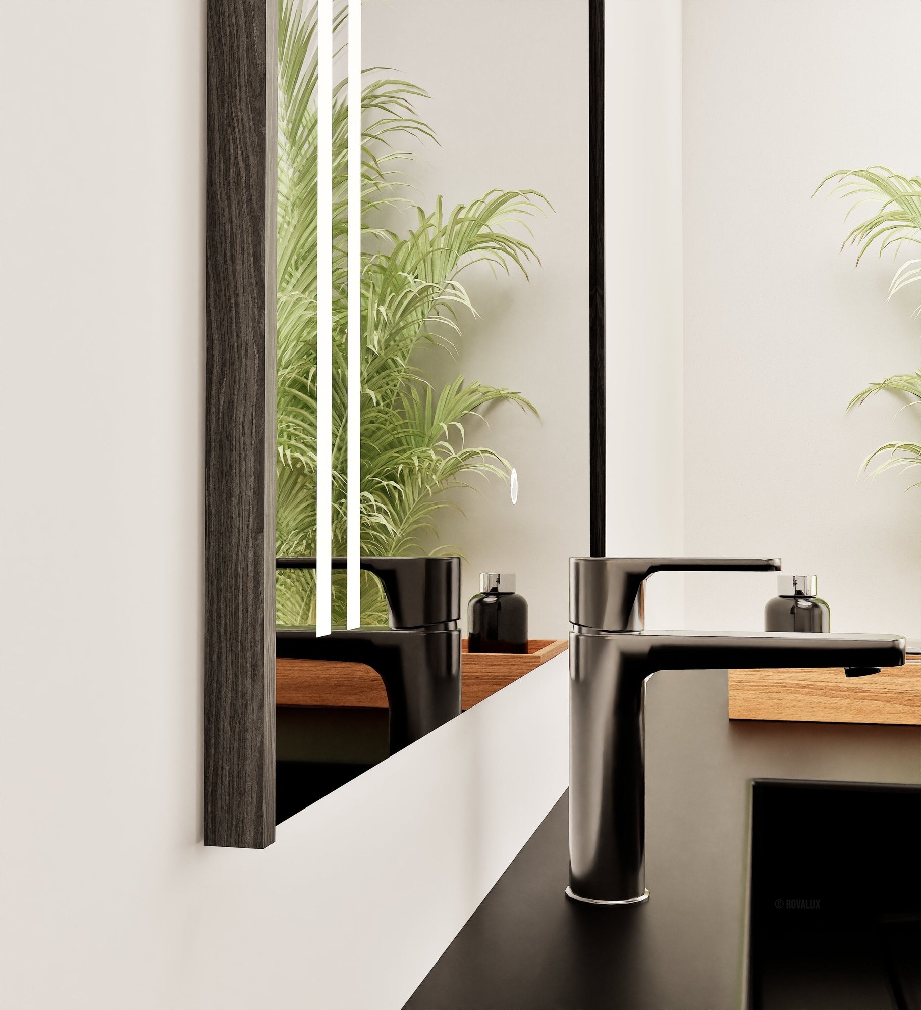 Fluvia Alto Mirror with Integrated LED Lighting - ROVALUX