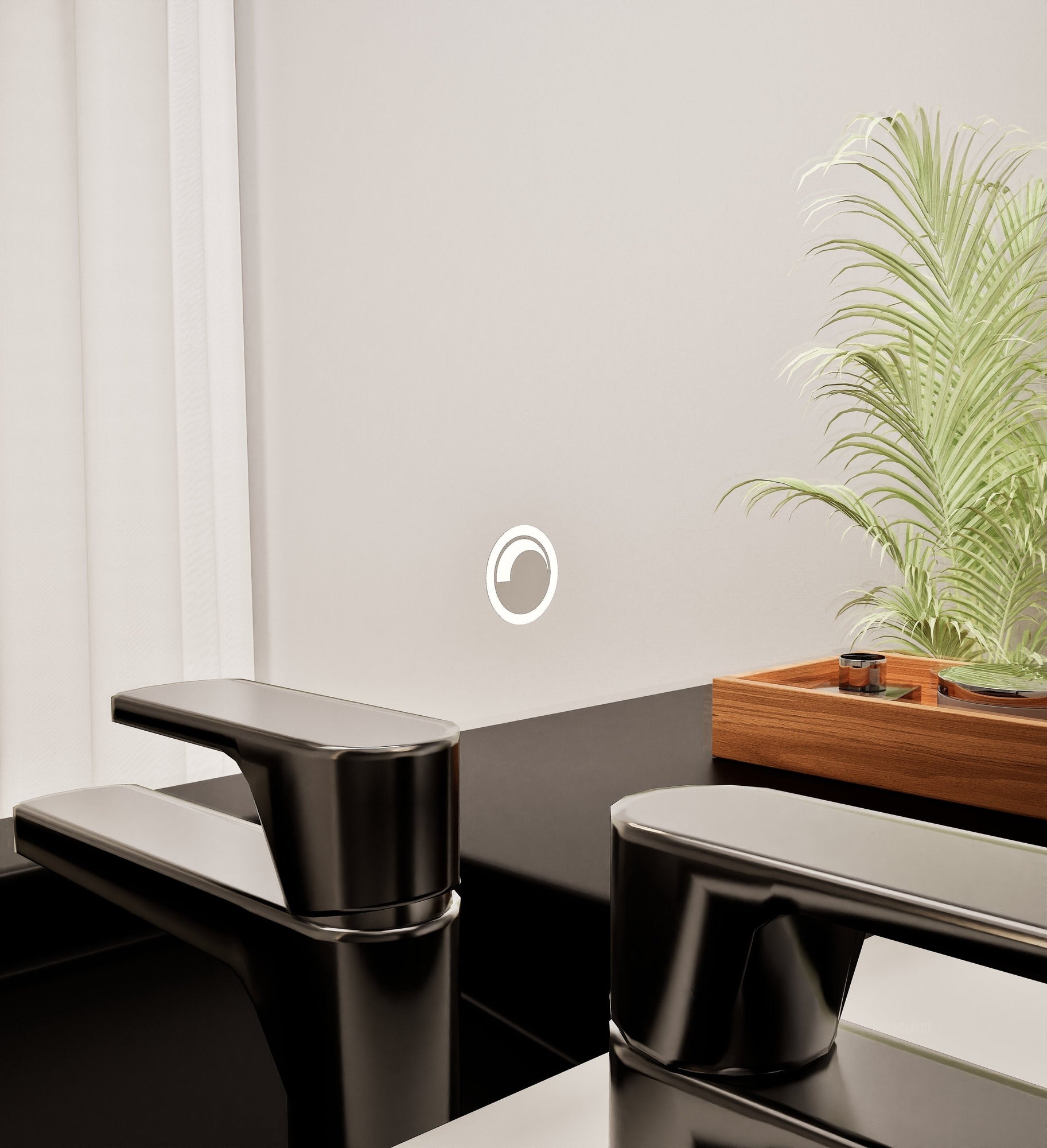 Fluvia Alto Mirror with Integrated LED Lighting - ROVALUX