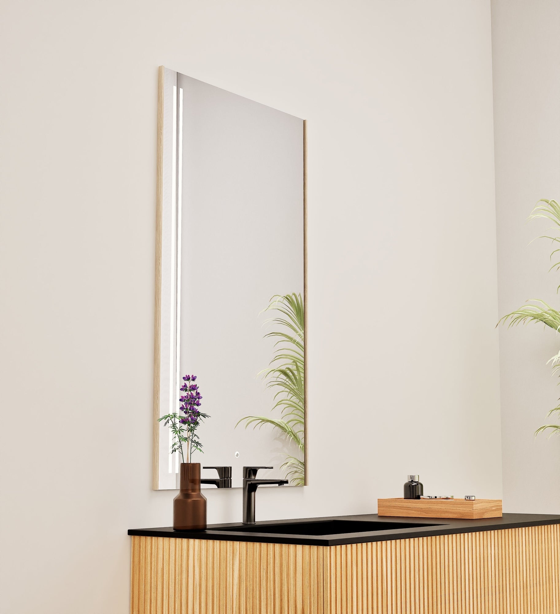 Fluvia Alto Mirror with Integrated LED Lighting - ROVALUX