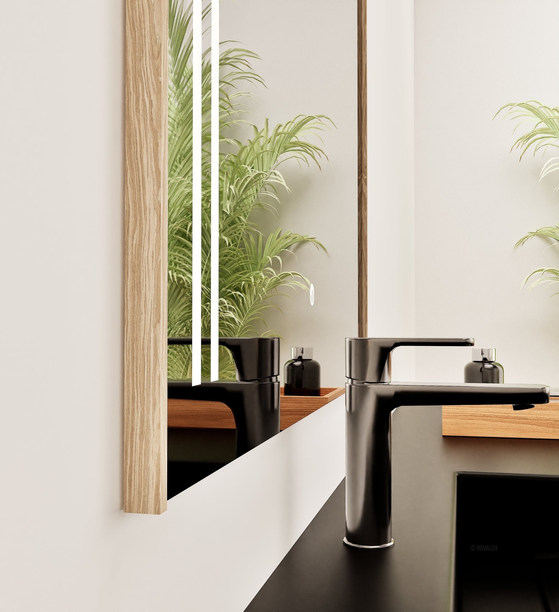 Fluvia Alto Mirror with Integrated LED Lighting - ROVALUX
