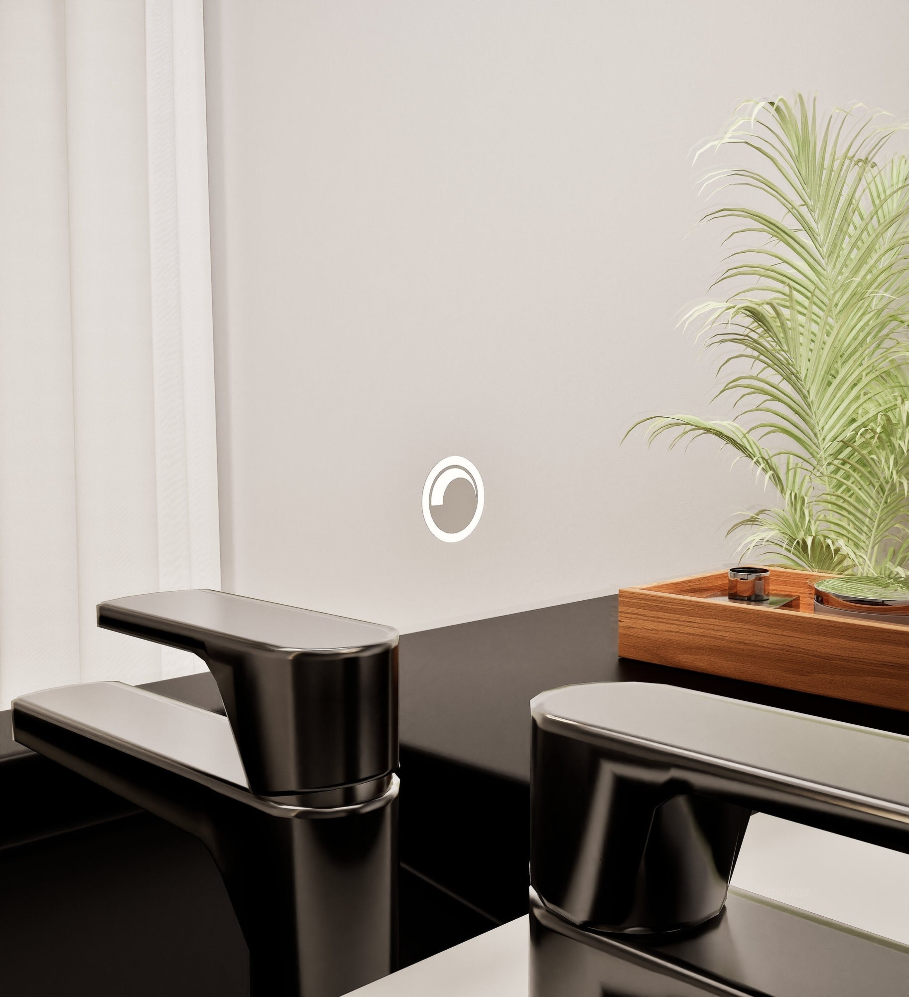 Fluvia Alto Mirror with Integrated LED Lighting - ROVALUX