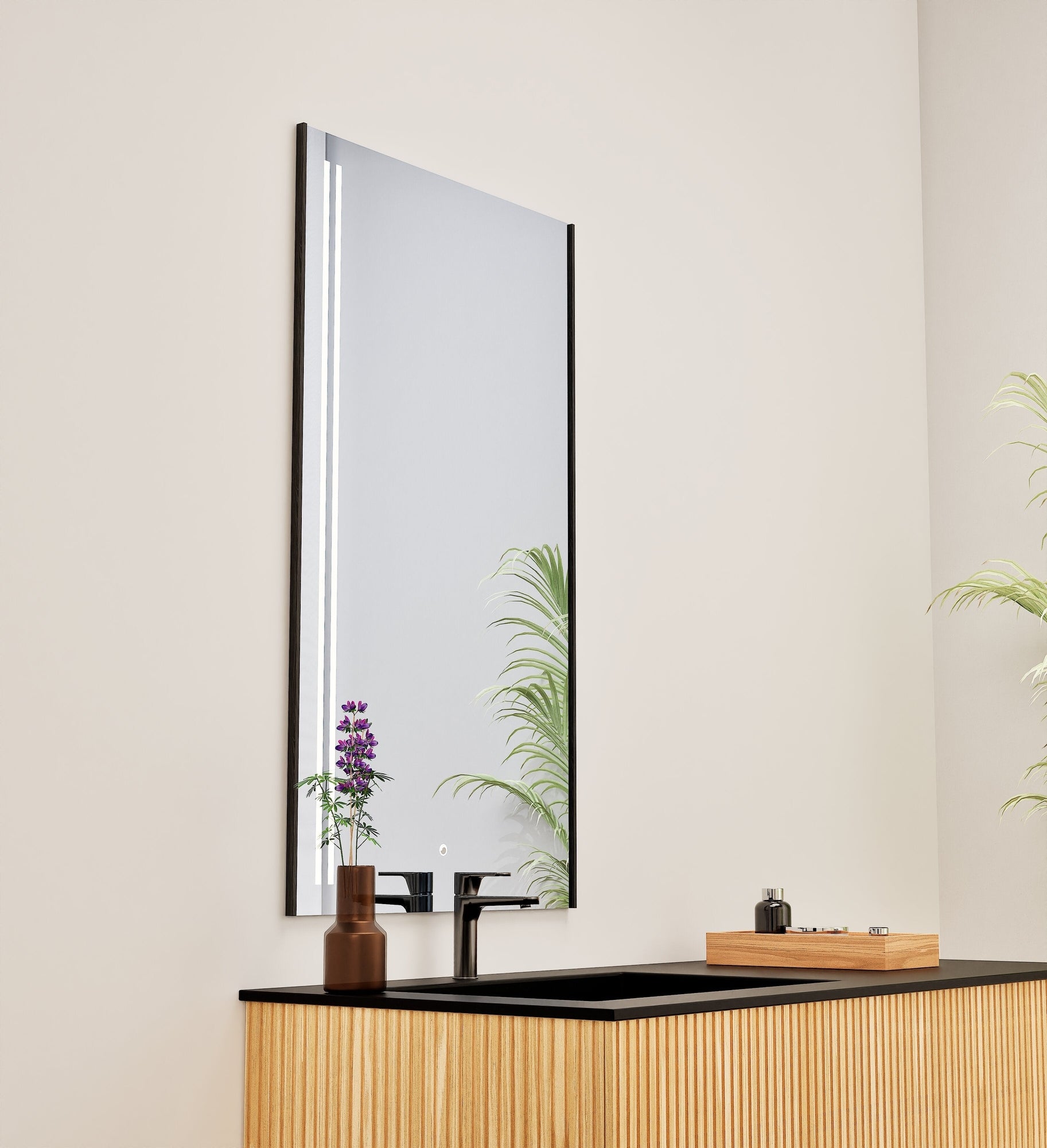 Fluvia Alto Mirror with Integrated LED Lighting - ROVALUX