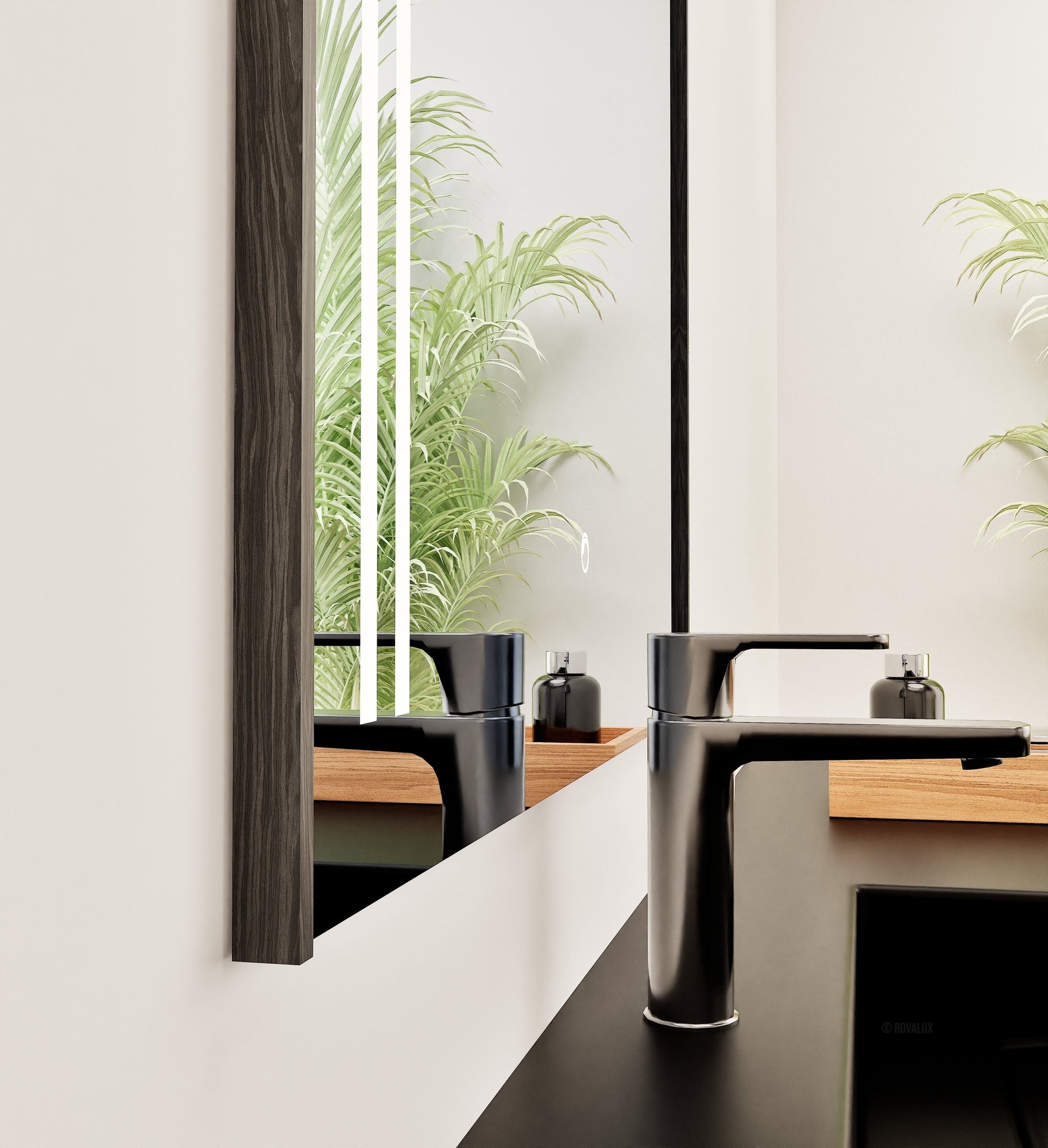 Fluvia Alto Mirror with Integrated LED Lighting - ROVALUX