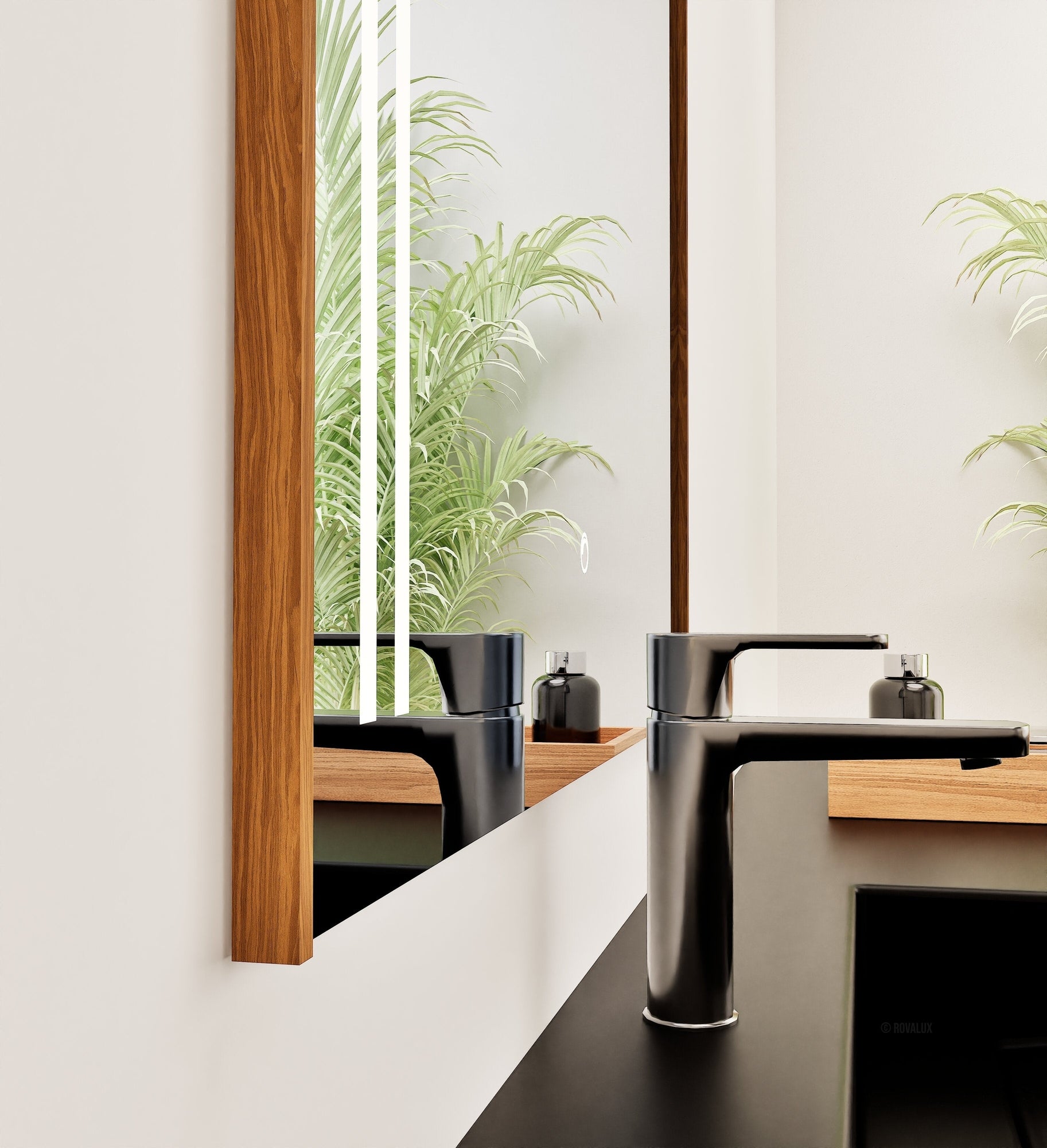 Fluvia Alto Mirror with Integrated LED Lighting - ROVALUX