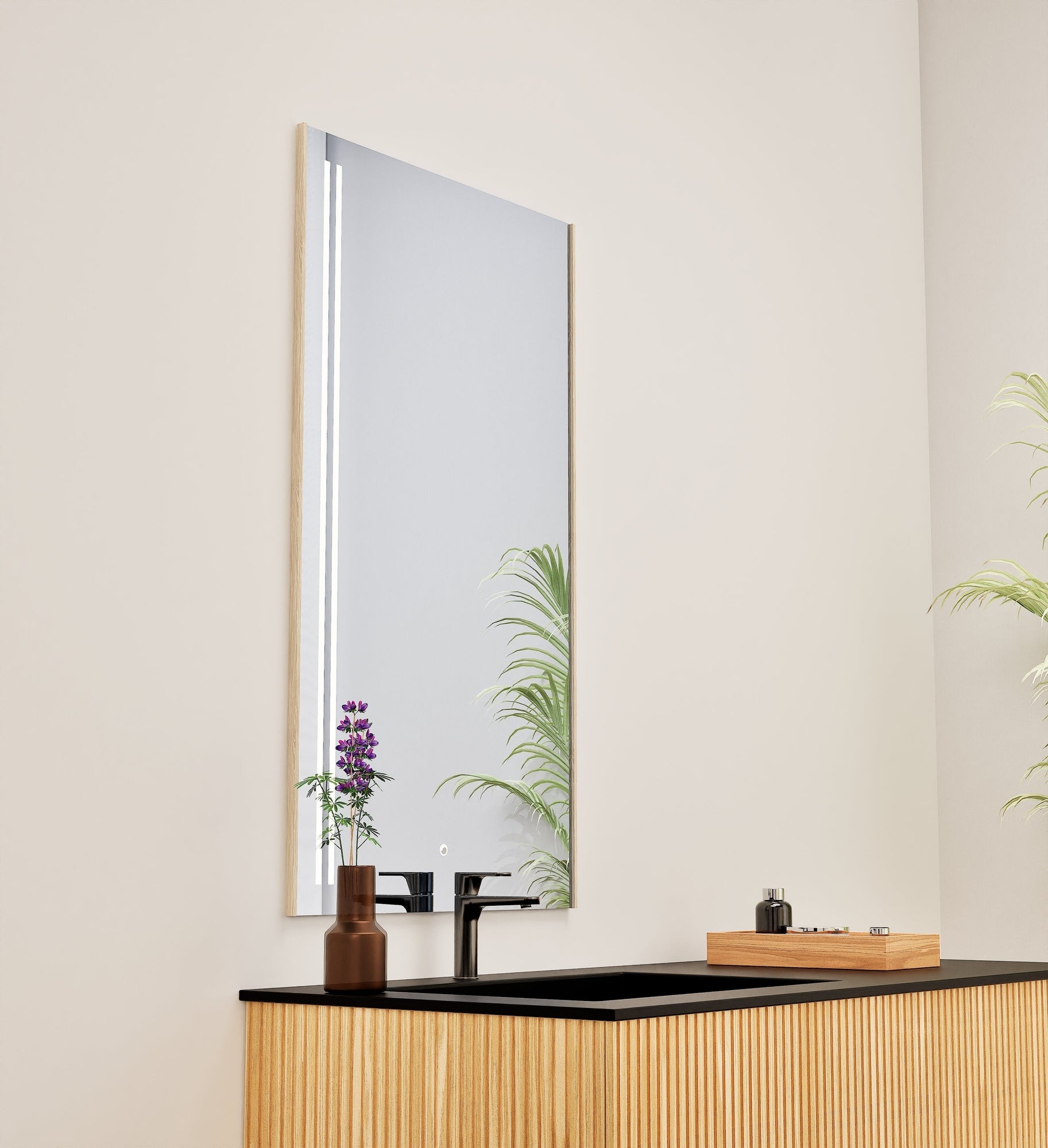Fluvia Alto Mirror with Integrated LED Lighting - ROVALUX