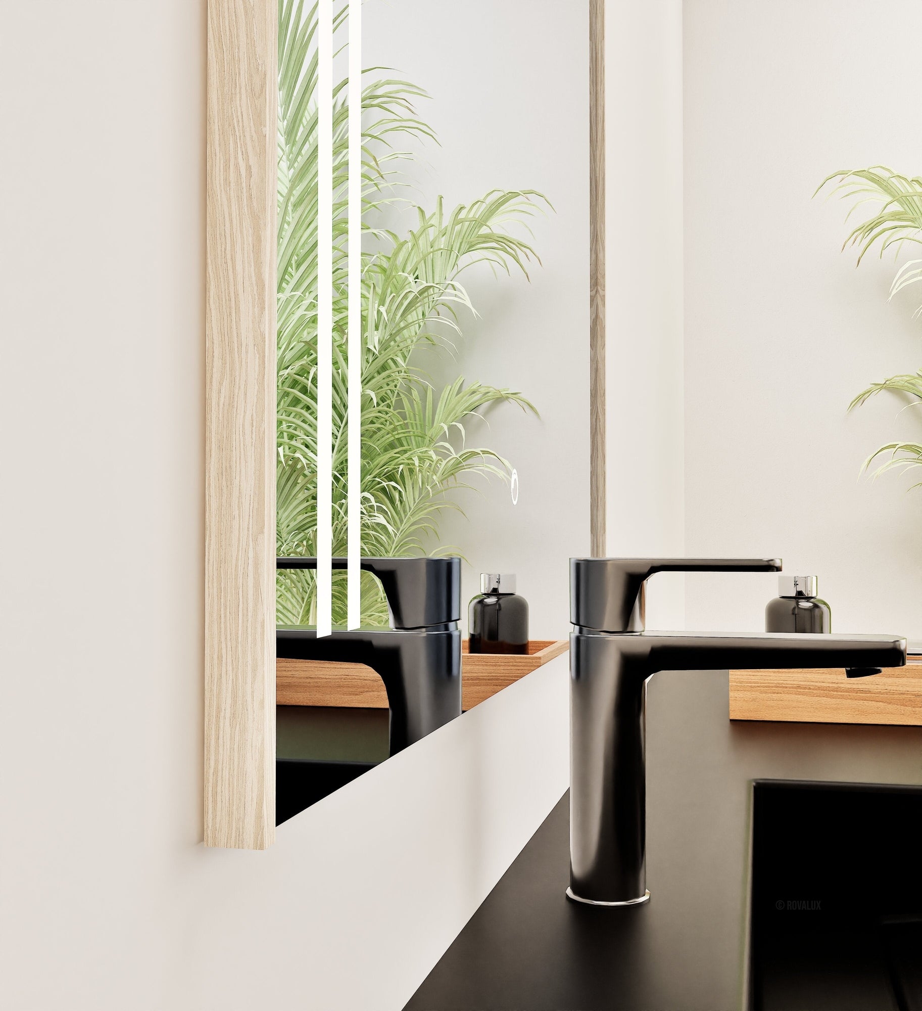 Fluvia Alto Mirror with Integrated LED Lighting - ROVALUX