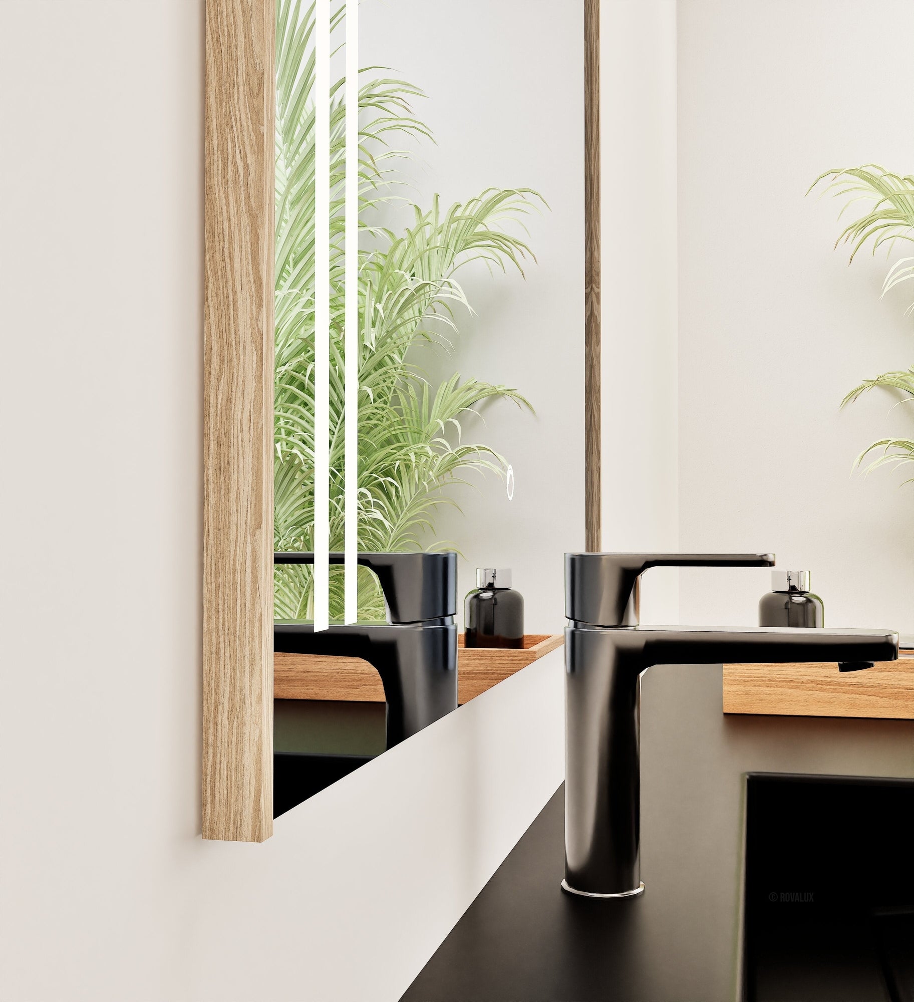 Fluvia Alto Mirror with Integrated LED Lighting - ROVALUX