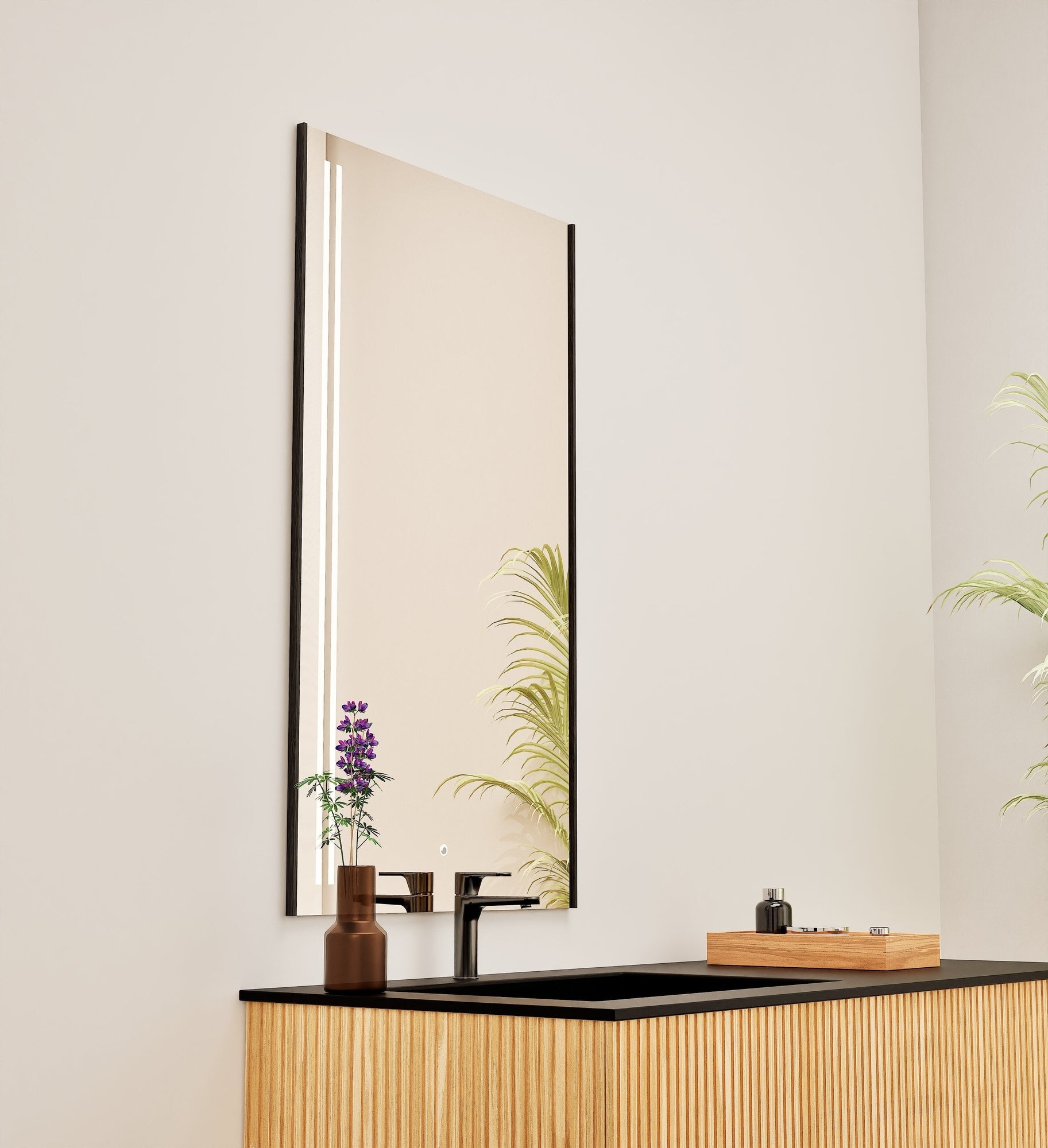 Fluvia Alto Mirror with Integrated LED Lighting - ROVALUX