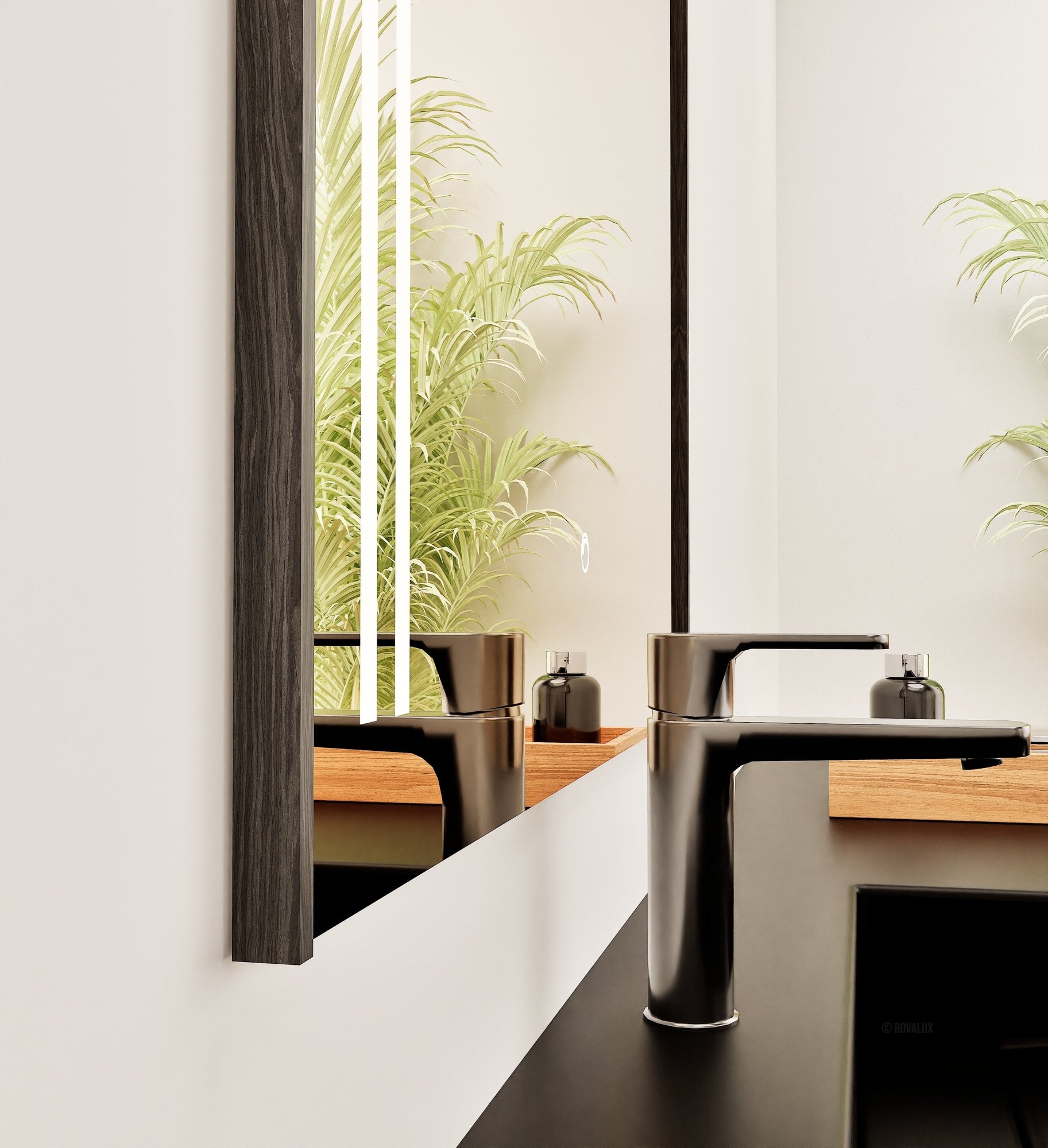 Fluvia Alto Mirror with Integrated LED Lighting - ROVALUX