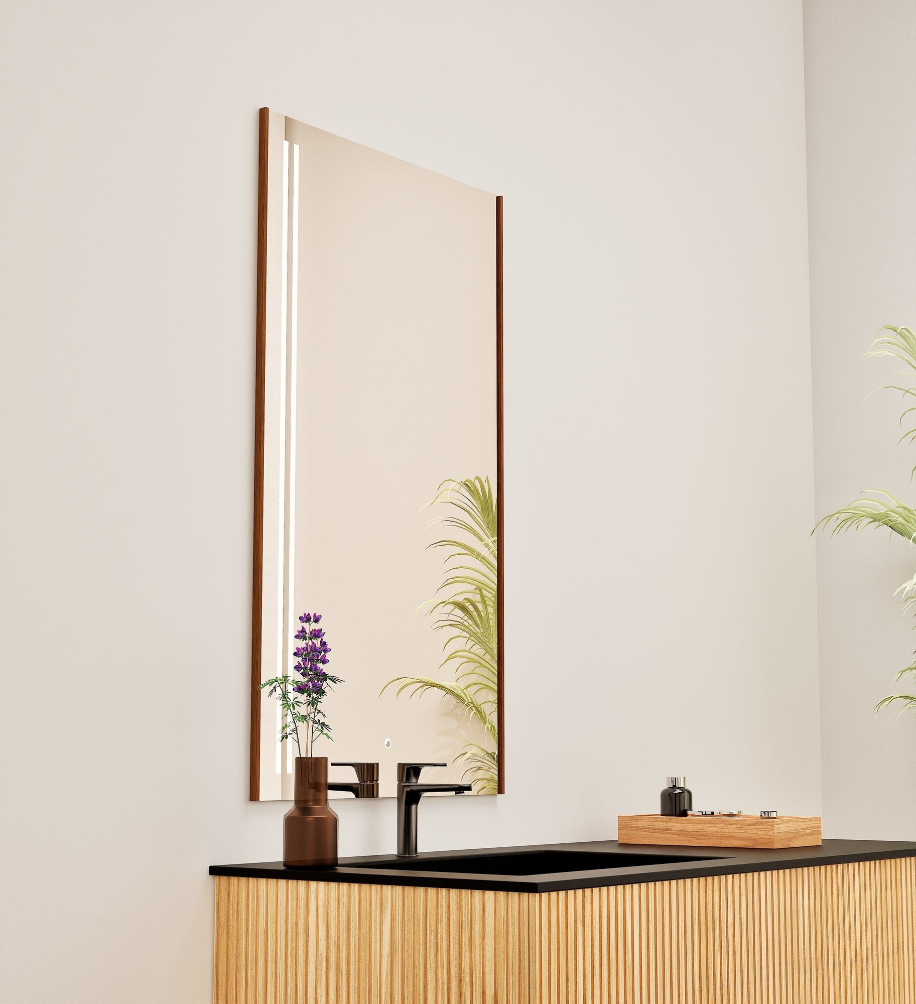 Fluvia Alto Mirror with Integrated LED Lighting - ROVALUX
